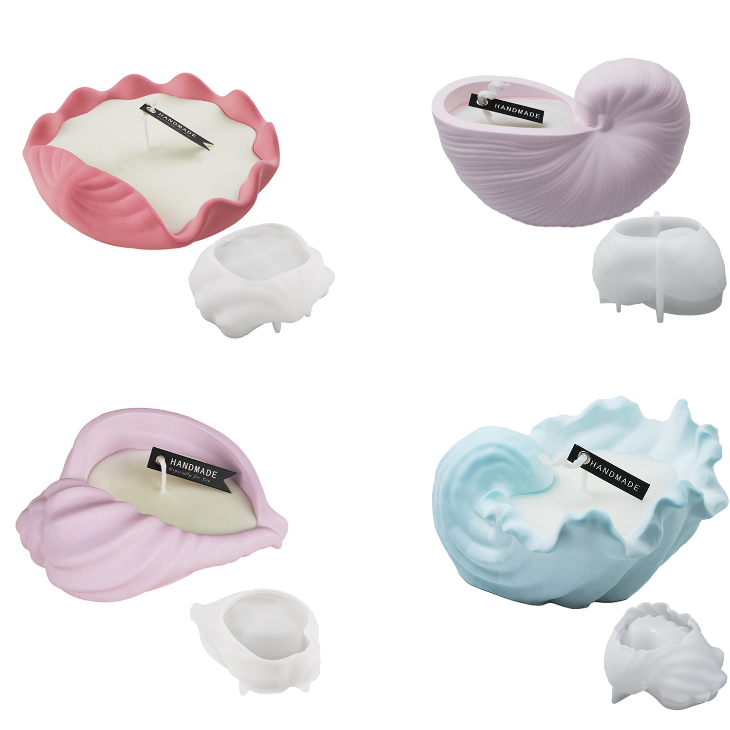 Candle Making Supplies Kit - Conch Shell Aromatherapy Candle Mugs Crystal