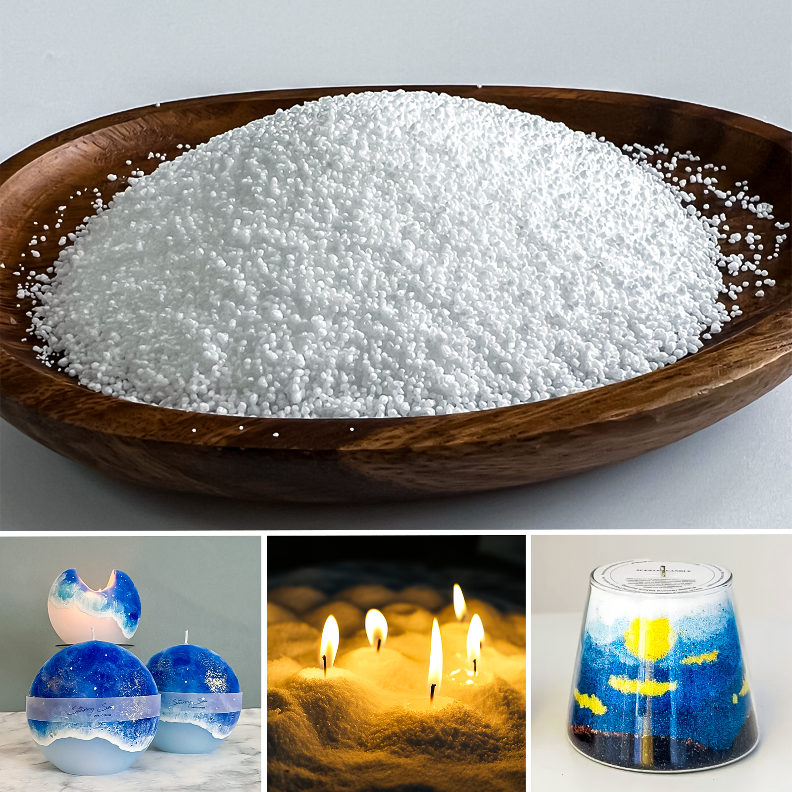 Candle Making Supplies Online - 500g-1kg Sand Wax Ice Flower Wax