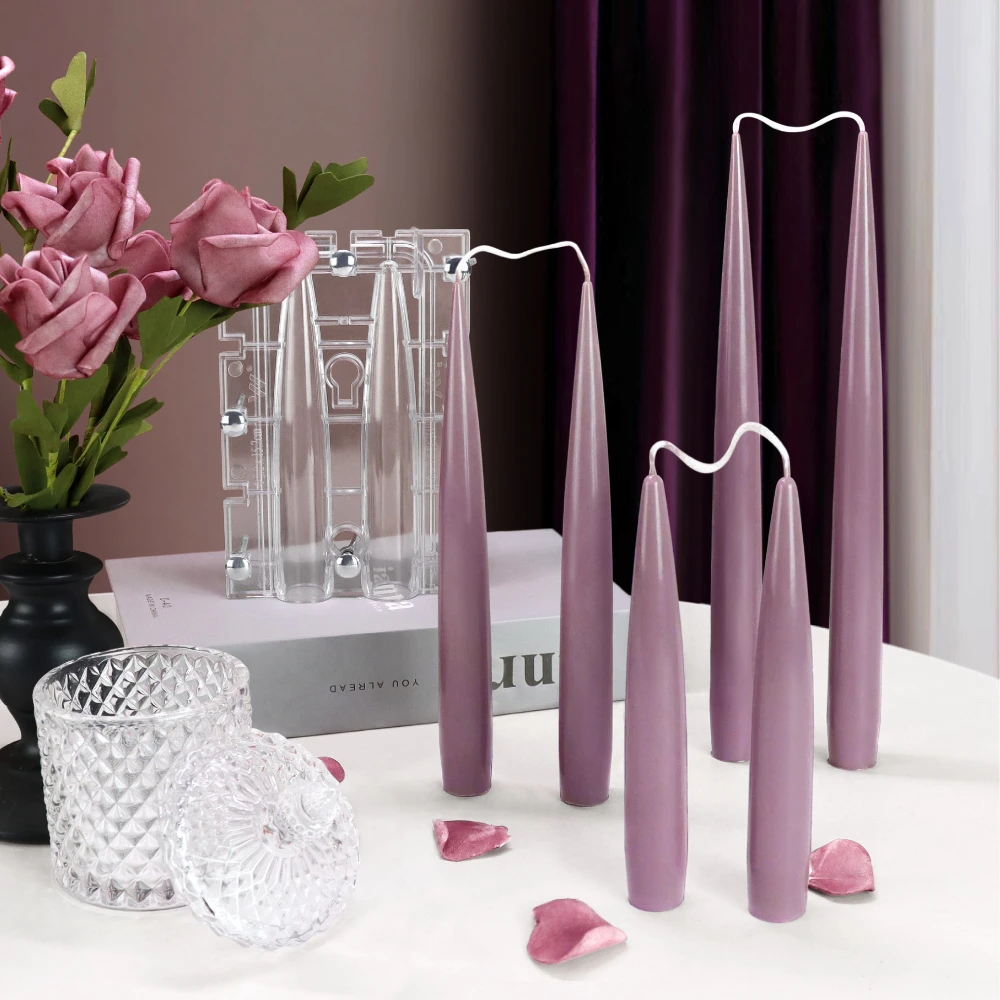 Candle Holder Supplies - Double Pointed Column Candle Acrylic Mould