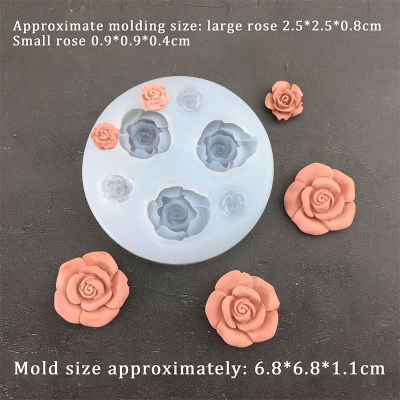 3D Rose Flower Shape Leaf Sili - Candle Making Supplies Online recensione e prezzo