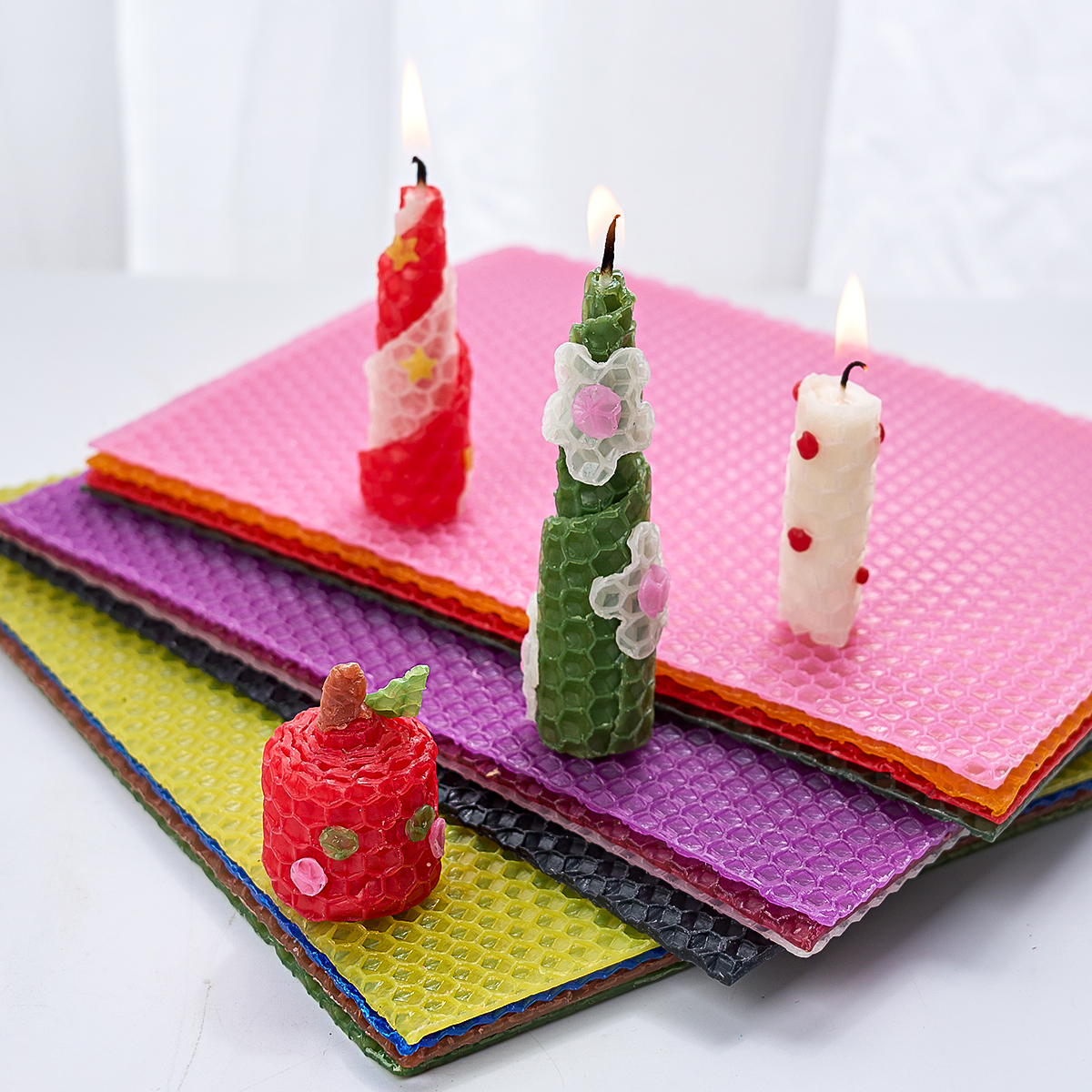 15*20Cm 6Pcs 12Colors Colored  - Beeswax Sheet Roll recensione e prezzo