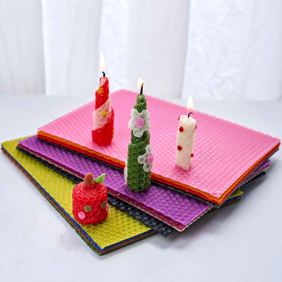 6Pcs 12Colors Colored Beeswax  - Beeswax Sheet Roll recensione e prezzo