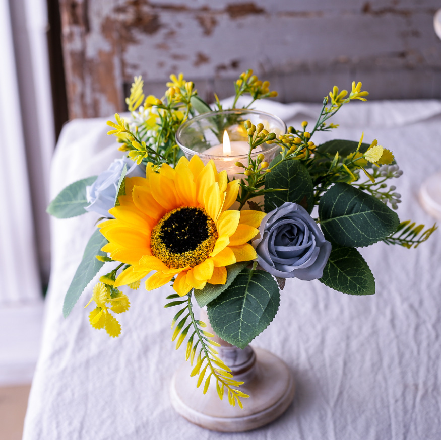 Simulation Sunflower Wreath Ca - Candle Holder Supplies recensione e prezzo