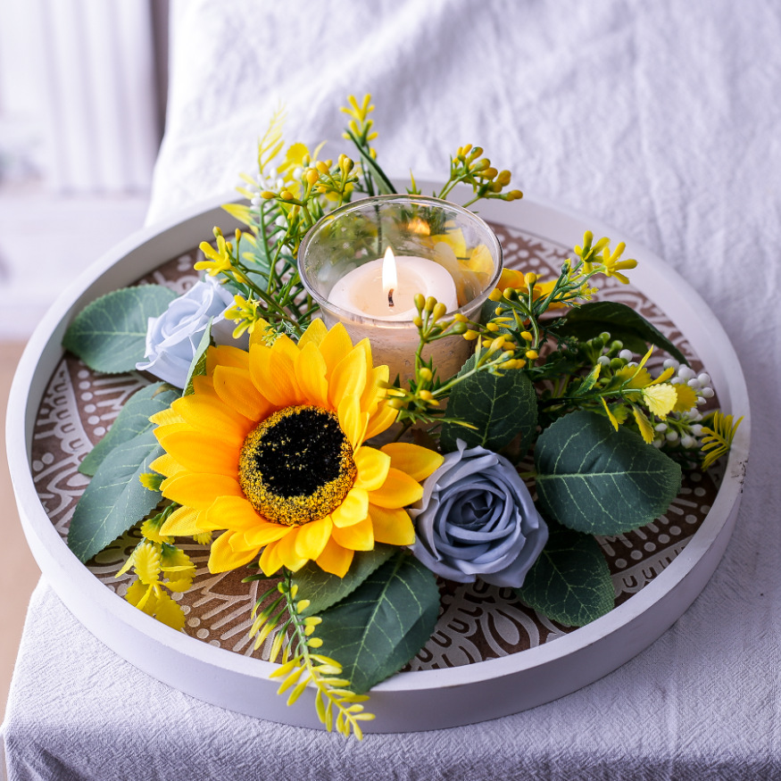 Simulation Sunflower Wreath Ca - Candle Holder Supplies recensione e prezzo