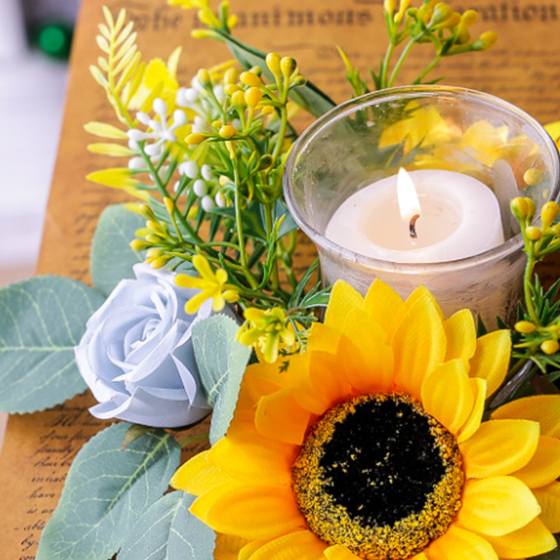Simulation Sunflower Wreath Ca - Candle Holder Supplies recensione e prezzo