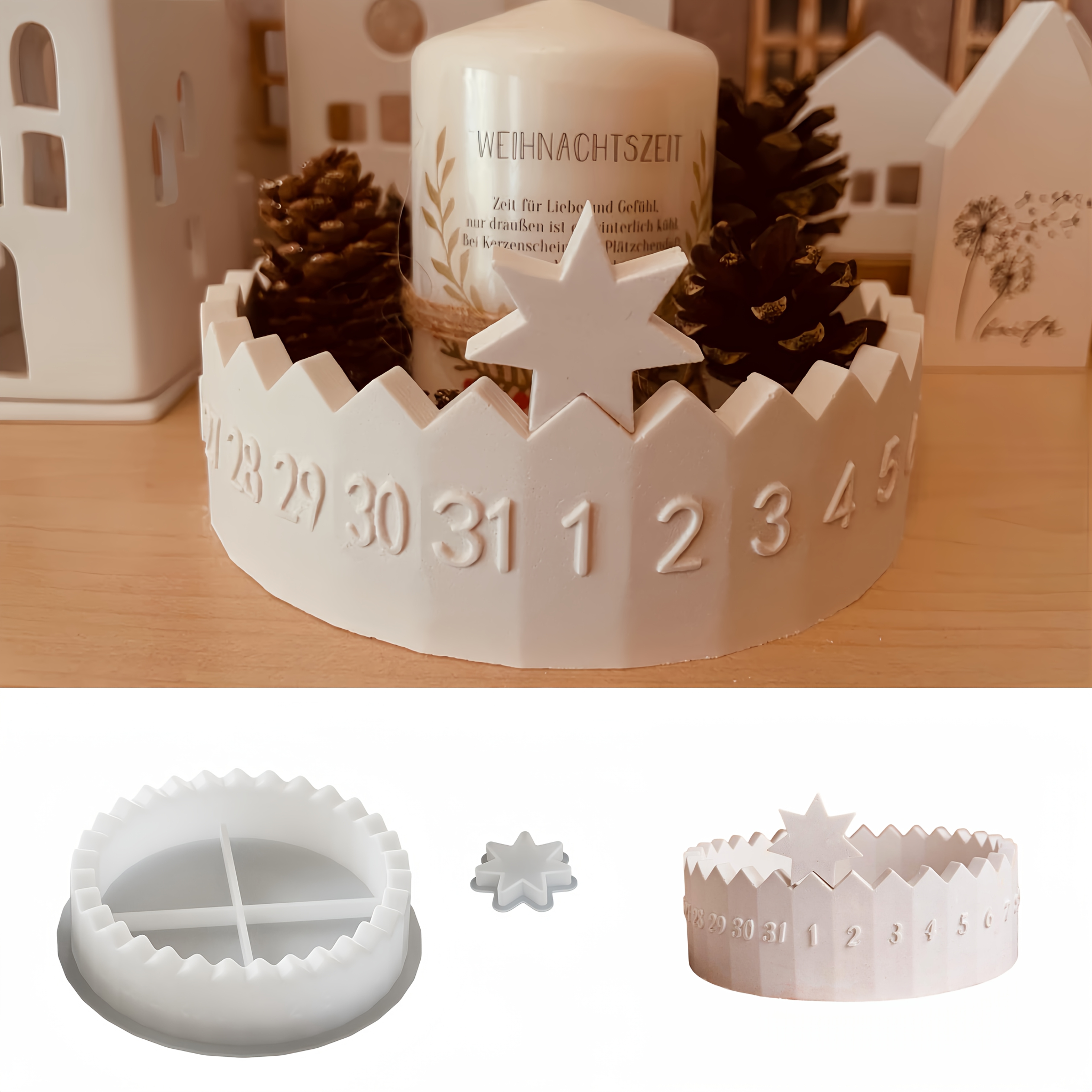 1 set Advent Calendar Silicone - Candle Holder Supplies recensione e prezzo