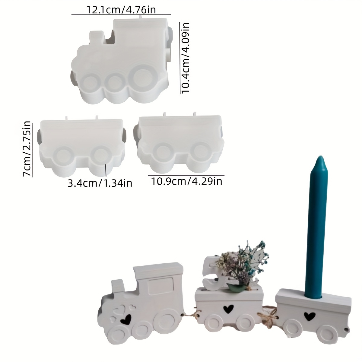 Train Set Resin Silicone Molds - Candle Holder Supplies recensione e prezzo